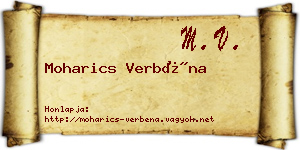 Moharics Verbéna névjegykártya